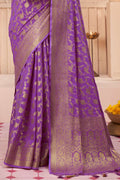 Orchid Purple Georgette Saree