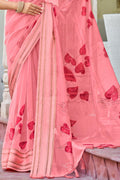Watermelon Pink Organza Sare