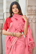 Watermelon Pink Organza Sare