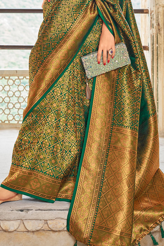 Emerald Green Kanjivaram Saree