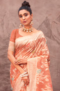 Starfish Orange Cotton Saree