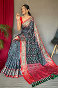 Grey Patola Saree