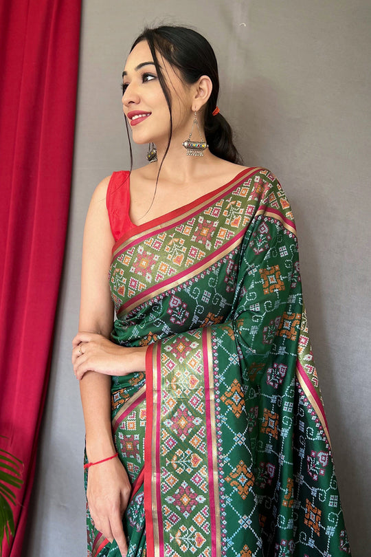 Green Patola Saree