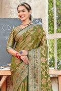 Heena Green Organza Saree