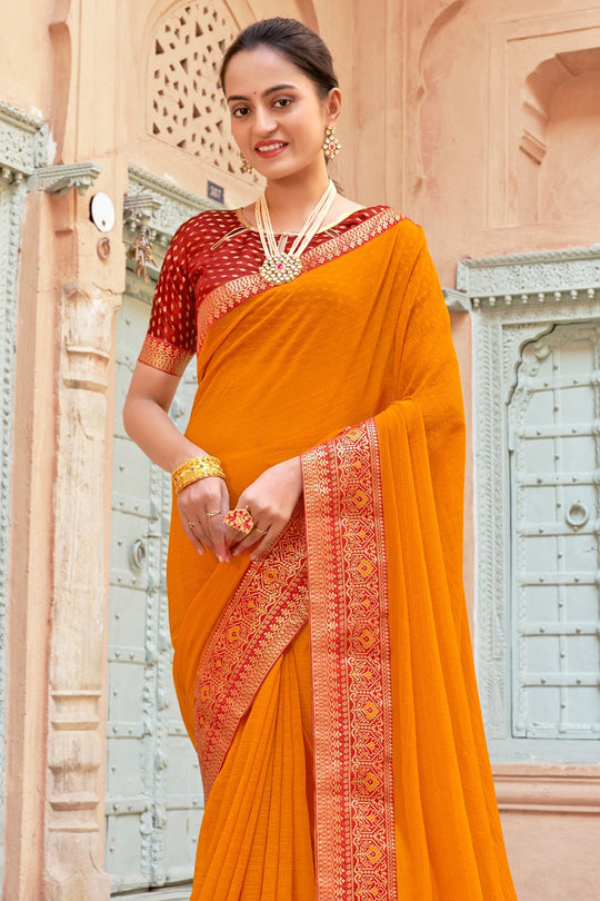 Turmeric Yellow Georgette Saree