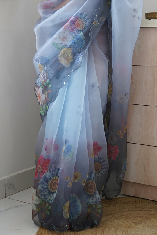 Organza Saree Design