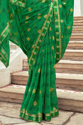 Forest Green Georgette Saree