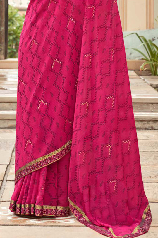 Special Pink Georgette Saree