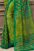 Fern Green Chiffon Saree