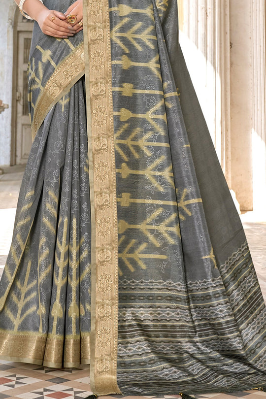 Coin Grey Dola Saree