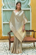 Brasso Grey Kanjivaram Saree