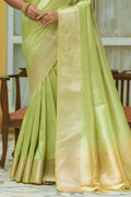 Pista Green Kanjivaram Saree