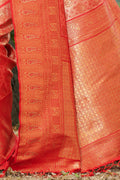 Scarlet Red Kanjivaram Silk Saree