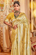 Buttermilk Gold Kanjivaram Saree