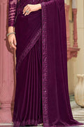Berry Wine Silk Saree