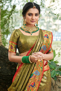 Heena Green Paithani Saree