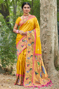 Turmeric Yellow Paithani Saree