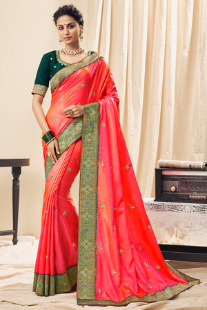 Baby Pink South Silk Saree