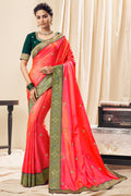 pink south silk saree