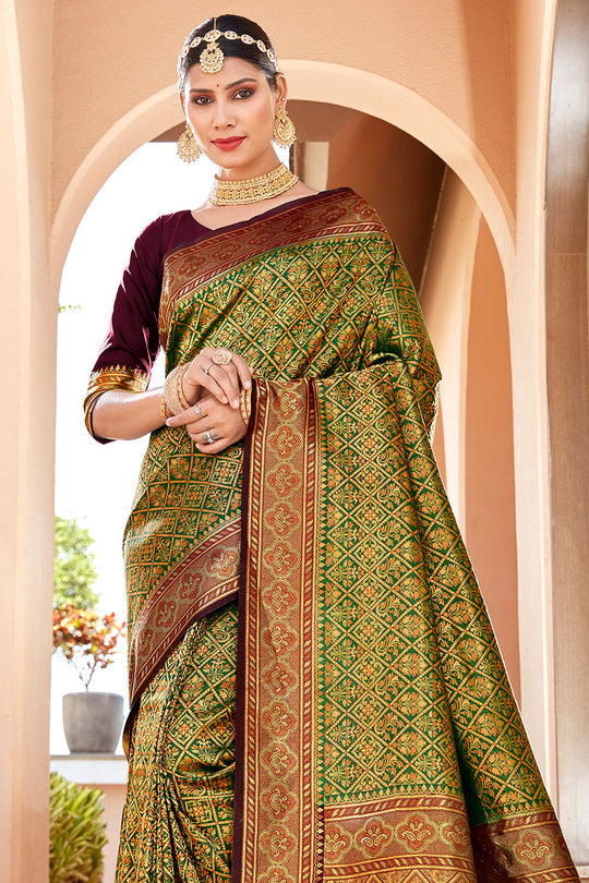 Heena Green Soft Silk Saree