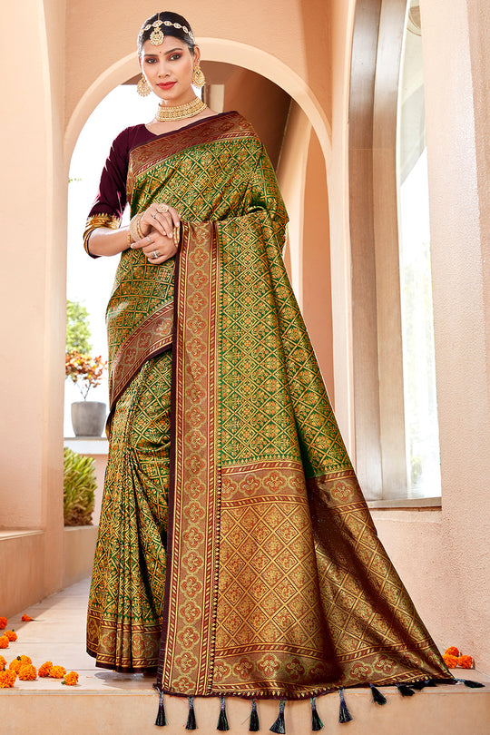 Heena Green Soft Silk Saree