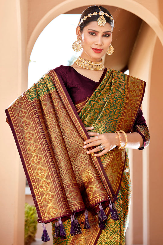 Heena Green Soft Silk Saree