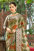 Heena Green Organza Saree