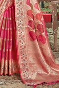 Bubblegum Pink Organza Saree