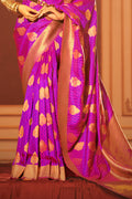 Grape Violet Silk Saree