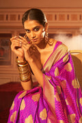 Grape Violet Silk Saree