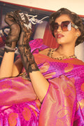 Grape Violet Silk Saree