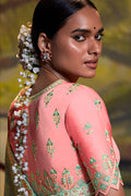 Mint Green Dola Silk Saree