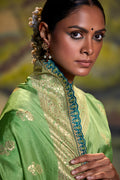 Light Green Dola Silk Saree