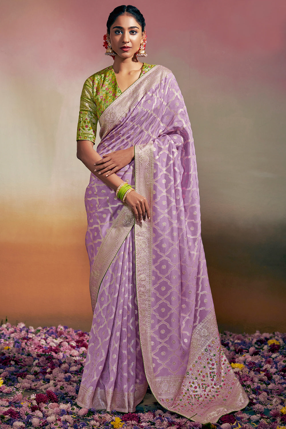 Nisha Aggarwal ups her style game in a pastel purple saree gown!