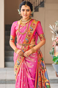 Bubblegum Pink Paithani Silk Saree