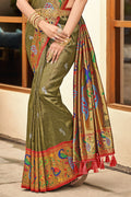 Dark Green Paithani Silk Saree