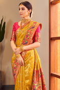 Turmeric Yellow Paithani Silk Saree