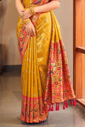 Turmeric Yellow Paithani Silk Saree