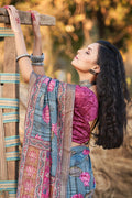 Baby Blue Kalamkari Saree