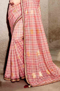 Thulian Pink Khaddi Silk saree
