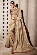 Buttermilk Beige Khaddi Silk saree