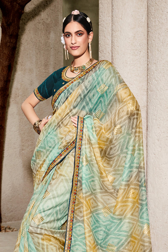 Multicolor Khaddi Silk saree