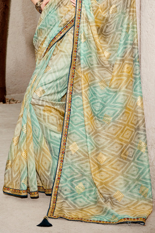 Multicolor Khaddi Silk saree
