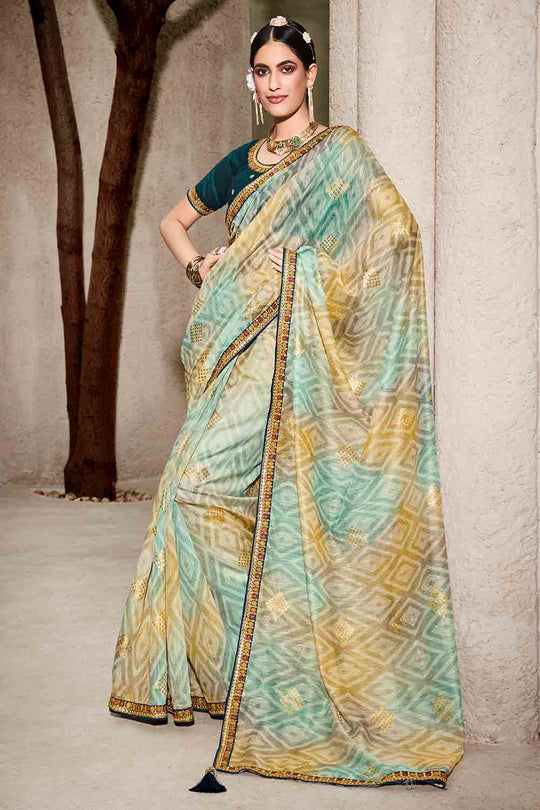 Multicolor Khaddi Silk saree