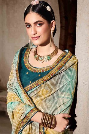 Multicolor Khaddi Silk saree