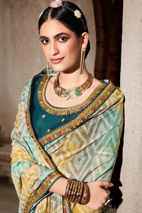 Multicolor Khaddi Silk saree