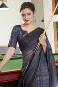 Deep Blue Georgette Saree