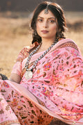 Pastel Pink Cotton Saree