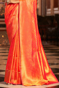 Princeton Orange Silk Saree