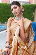 Honey Orange Digital Print Saree